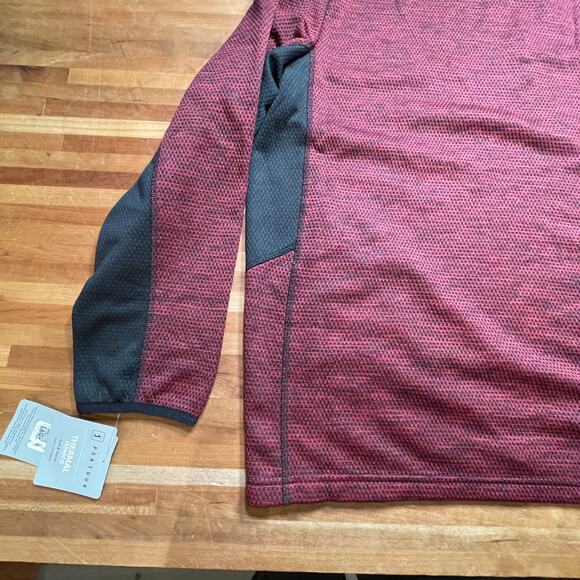 PGA TOUR Men's Two-Tone Quarter-Zip Golf Pullover red large - Picture 10 of 11